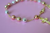Icy Baby Jesus Rosary Style Bracelet