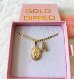 Pink Oval Mary With Initial