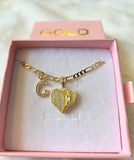 Mother Mary Diamond Heart With Initial