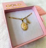 Pink Oval Mary With Initial