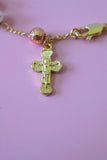 Icy Baby Jesus Rosary Style Bracelet