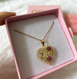 Red Love Heart (Rolo Chain)