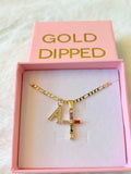 Baguette Rainbow Cross With Initial