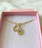 Sparkly Mary With Initial (Red)