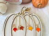 Fall Leaf With Initial (Rolo Chain)
