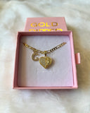 Mother Mary Diamond Heart With Initial