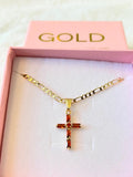 Baguette Garnet Cross