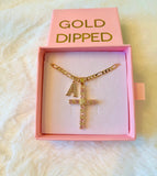Pink Bling Bling Cross With Initial