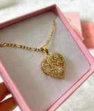 Love Heart (Figaro Chain)