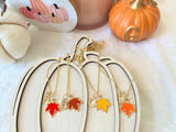 Fall Leaf With Initial (Rolo Chain)
