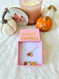 Fall Pumpkin With Initial (Rolo Chain)