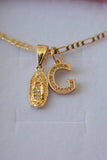 Icy Mini Mary & Initial (Gold)