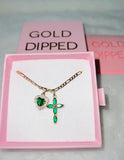 Emerald Cross & Heart