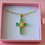 Emerald Mary Cross