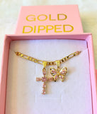 Pink Cross & Butterfly Set