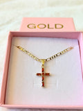Baguette Garnet Cross
