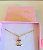 Bling Initial (Rolo Chain)