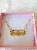 Diamond Cut Custom Name Plate