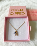 Icy Initial And Eye (Rolo Chain)