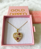 Red Love Heart (Rolo Chain)