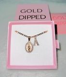 Pink Oval Mary With Initial