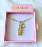 Diamond Mother Mary With Initial