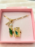Green Saint Jude Set With Initial