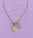 Beautiful Mary Heart & Initial