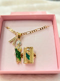 Green Saint Jude Set With Initial