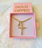 Pink Bling Bling Cross With Initial