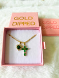 Emerald Cross & Heart