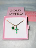 Emerald Cross & Heart