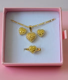3 Piece Icy Nugget Heart Set: Package Deal