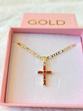 Baguette Garnet Cross