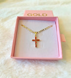 Baguette Garnet Cross