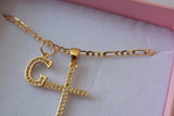 Classic Diamond Cross & Initial