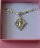 Silver Luxury Mary (Figaro Chain)