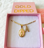 Pink Oval Mary With Initial