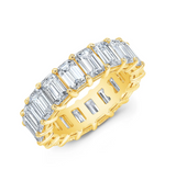 Emerald Cut Eternity Band In Gold Or Silver