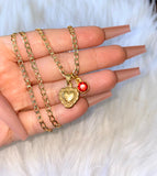 Cross Heart With Birthstone
