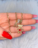 Icy Birthstone And Initial Kids (1 To 6 Kids)