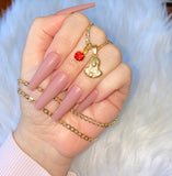 Dainty Mother Mary With Birthstone