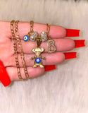 Icy Birthstone And Initial Kids With Turquoise Eyes
