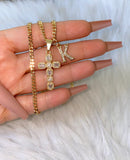 Geometric Cross & Initial (Cuban Chain)