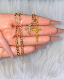 Golden Crucifix With Initial