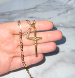 Gold Crucifix With Initial