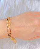 Unisex Diamond Cut Thick Figaro Bracelet Or Necklace