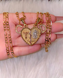 Medium Breakable Religious Heart With 2 Letters