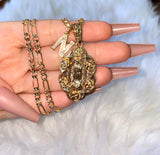 La Rosa de Guadalupe With Icy Initial (Gold)