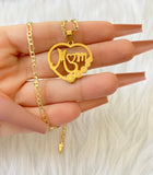 Golden Mom Heart Necklace